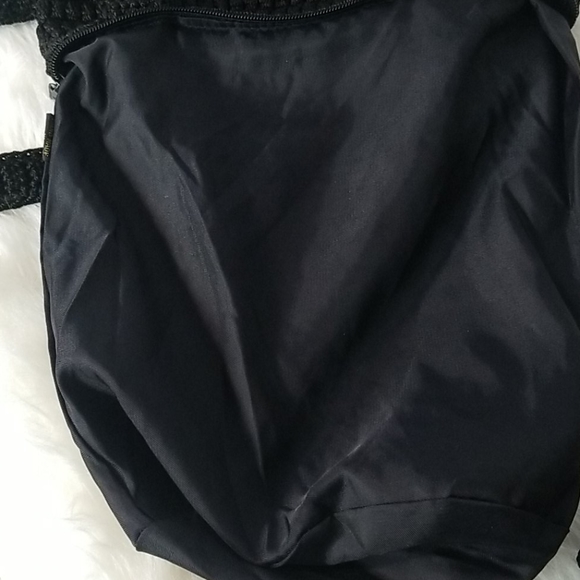 CHARTER CLUB TWO PIECE BLACK CROCHET PURSE / WCASE - Picture 7 of 8